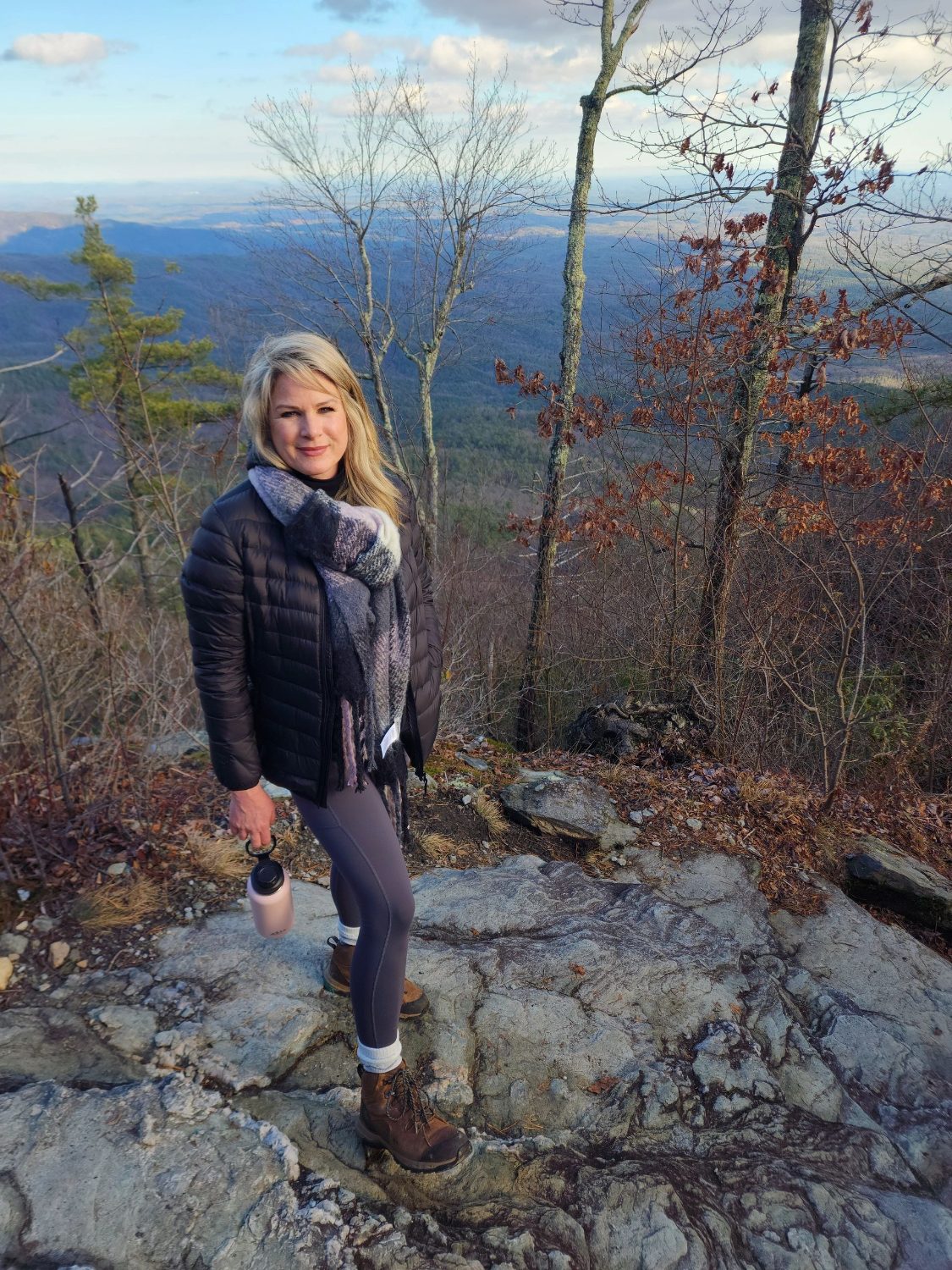 Erika Wishnefsky hiking in the North Carolina mountains